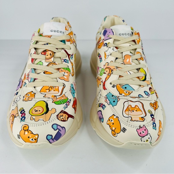 GUCCI Rhyton Love Parade Anime Zoo Animal Logo Women Sneakers Size EU 40.5 - Picture 4 of 13